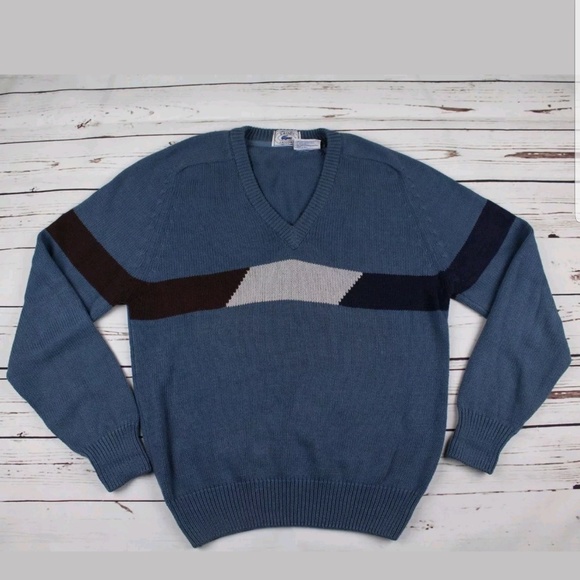 Vintage IZOD LACOSTE V Neck Sweater - Picture 1 of 4
